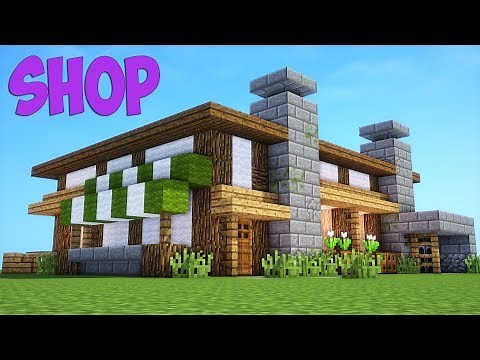 MINECRAFT: How to Make a Shop - Medieval/Rustic Tutorial (Fast Tutorial)