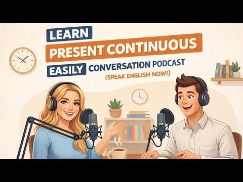 Learn Present Continuous Easily | English Conversation Podcast (Speak English Now!)