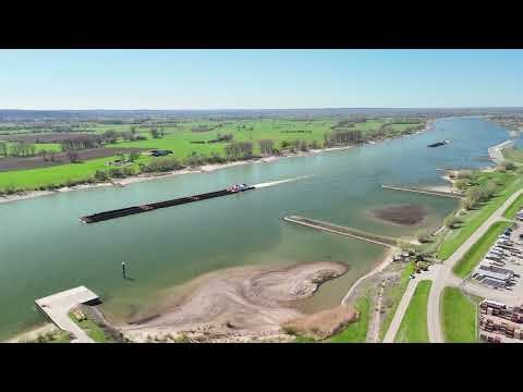 Rhine entering the Netherlands - Dutch/German border