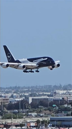 Lufthansa Airbus A380-800 100th Anniversary Livery Landing at LAX Airport #lax #aviation #planes