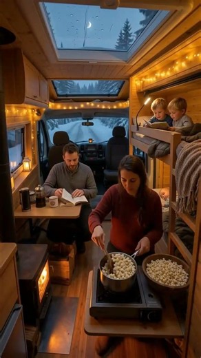 Cozy Winter Van Life | Family Camper Van Tour | Tiny Home Living in the Snow 🚐