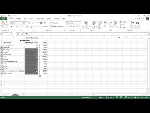 Microsoft Excel 2013 Tutorial - 17 - PEMDAS and Naming Ranges