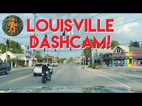 Driving in Louisville, Kentucky. Live dashcam. HD.