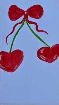 drawing a cherry on paper make