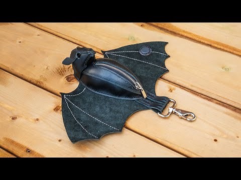 Making a Leather bat coin purse PDF pattern