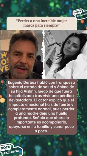 💔 Eugenio Derbez rompe el silencio por estado de Aislinn