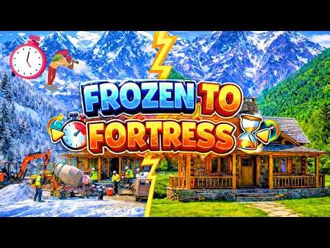 From Frozen Wilderness to Luxury Cabin – The Most Satisfying Snow Build Ever! 💥❄️🕑