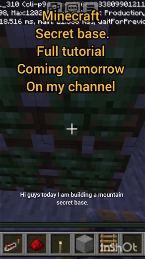 I Built a Secret Mountain Base in Minecraft 😱 #minecraft #minecraftshorts