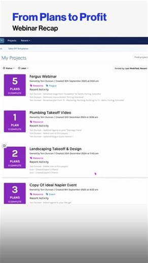Flashback to our recent From Plans to Profit webinar with Fergus! 💻 If you missed it, here’s a snippet of Toni from Groundplan showing how to use Fergus Favourites in Groundplan and utilising Count Assist to speed up takeoffs! ⚡️ We covered heaps in this session! Catch the full recording here 👉 https://grndp.co/4h1ehbJ #jobmanagement #estimate #construction | Groundplan