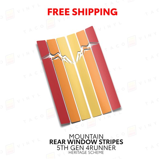 Taco Vinyl 4Runner Rear Window Stripes