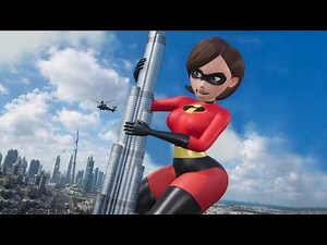 Elastigirl stretches to the size of Burj Khalifa