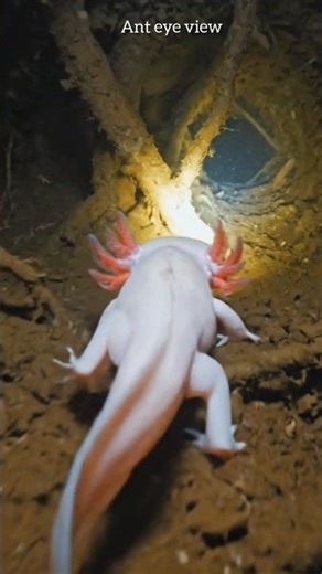 Axolotl POV Camera Inside Underwater Burrow | Real Scientific Exploration 4K