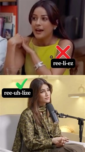 Correct Pronunciation of REALIZE | Shehnaaz Gill vs Kriti Sanon | English Pronunciation Tips