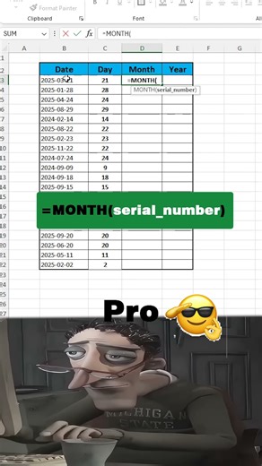 3 Must-Know Excel Date Functions! 🤯 ✅ #ExcelTips
