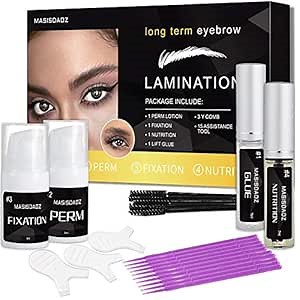 Brow Lamination Kit, Professional Eyebrow Lift Kit, Eyebrow Pomade - Easy to use, Long Lasting, Perfect for Fuller Messy Downward Eyebrow Makeup, Eyebrow Perm Kit for Salon Home Use, Lasts 8 Weeks