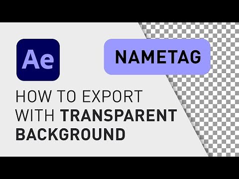 How to export with transparent background from After Effects