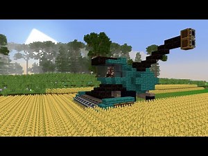 Riding my improved Combine Harvester in Minecraft! | Create mod