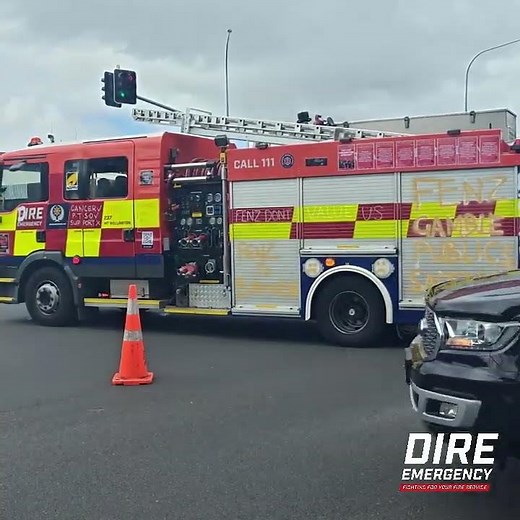BROKEN: Fire Truck Fails at Busy Intersection Minutes Before Strike