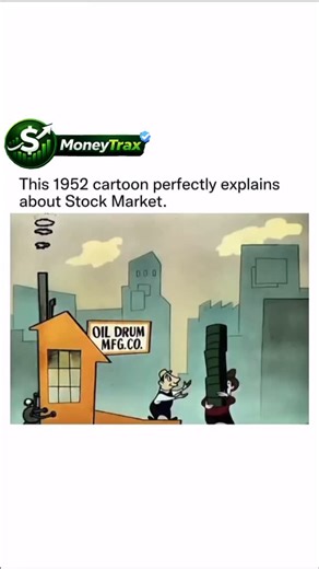 MoneyTrax on Instagram: "The stock market is a mechanism for businesses to raise money for growth by selling shares to the public. However, beyond the mechanics, the film and related political cartoons in the collection emphasize that the market is a “mirror” of human emotions and behavior, not just a rational machine driven by data. Key Takeaways on the Stock Market A System for Capital and Growth: The film explains the fundamental process where a company, like the “Oil Drum Mfg. Co.,” goes pub