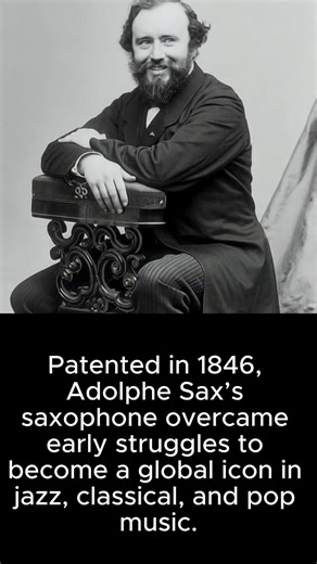 When Adolphe Sax patented the saxophone in 1846, he introduced a bold new voice to the music world. Despite facing tough financial and legal obstacles, his creation became essential in jazz, classical, and pop music. Today, the saxophone’s legacy continues to echo across the globe. | History Exposed