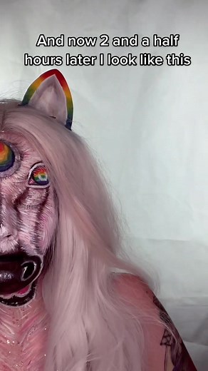 This look was sooo hard but fun (Ib @khaleesiisaa ) #unicorn #pride #foryourpride #makeup #facepaint #fyp