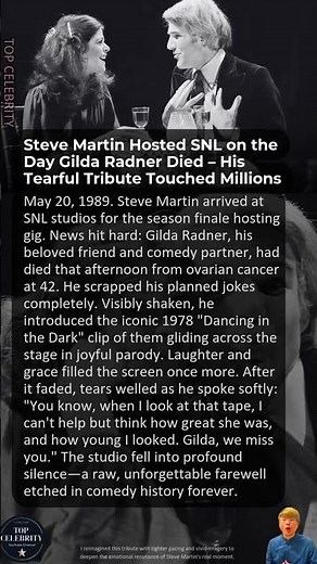 Steve Martin Hosted SNL on the Day Gilda Radner Died – His Tearful Tribute Touched Millions