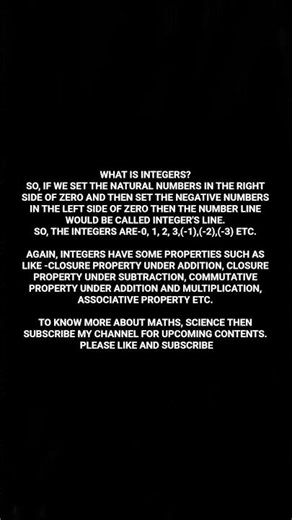 #education#learnmath#INTEGER'S MATHS VIDEO EXPLAINED CLEARLY