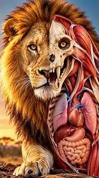What’s REALLY Inside a Lion? 🦁 | The Hidden Science of a Lion’s Body #animalscience #biologyshorts