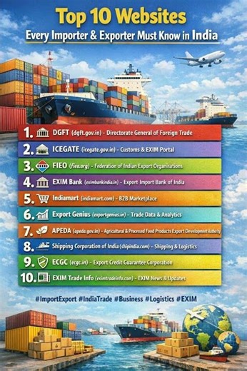 Top 10 Websites Every Importer & Exporter Must Know in India | EXIM Tools for 2026