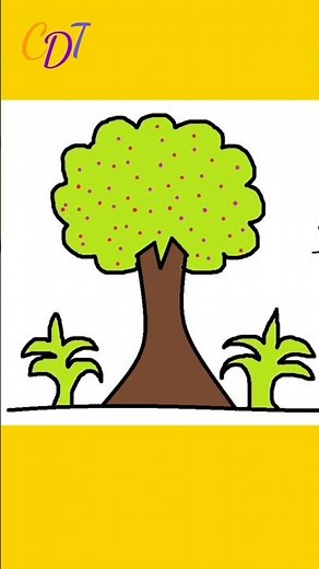 Simple Tree Drawing - Draw for Kids | #Kids #Drawing #Tree #Short #Viral #sketch #art