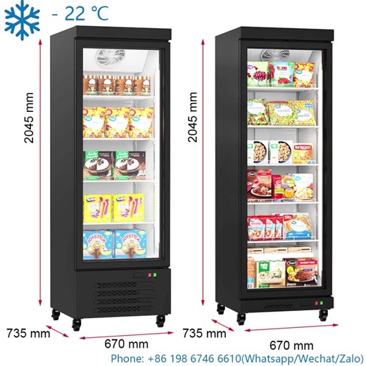 🔥 Game-Changer for Retailers! Your Frozen Goods Deserve the Best Display 🥶 Meet our Commercial Freezing Display Cabinet—where performance meets style! ✅ Fan-cooled & frost-free (20cm high-power fan) = zero manual defrost ✅ Embraco/R290 high-efficiency compressor = lightning-fast cooling ✅ 3-layer heated tempered glass = crystal-clear visibility, no fog ✅ Adjustable shelves universal casters = ultimate convenience ✅ Full LED lighting = make your products pop! Ideal for supermarkets, convenience