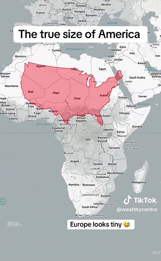 True Size of America vs. Europe Revealed