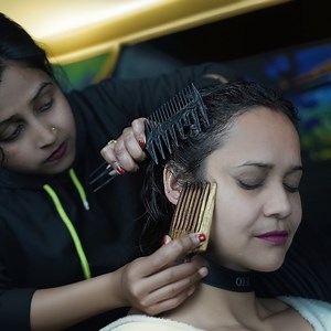 5.3K views · 158 reactions | Comb Head Massage For Indian Female Relaxation #girlsmassage #combmassage #relaxing | Home ASMR clinic | Facebook