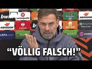 Klopp widerspricht Reporter! (Auf deutsch 🇩🇪) | FC Liverpool | UEFA Europa League