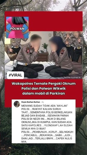 Seorang polisi dan polwan wik wik di parkiran mobil #foryou #trending
