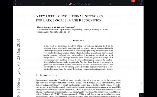 Very Deep Convolutional Networks for Large-Scale Image Recognition - VGG