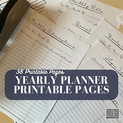 Yearly Planner Printable Pages, Plan Your Months, Weeks and Days! (digital Download) - Etsy