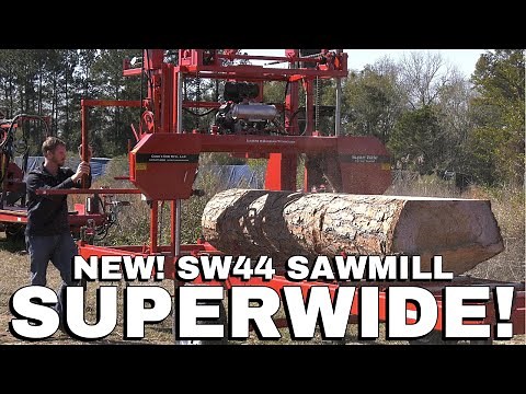 PORTABLE SAWMILL DEMO | SW44 Superwide Portable Sawmill for Sawing Wide Lumber | Cooks Saw MFG