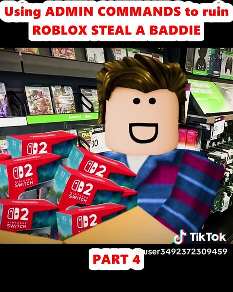 Using ADMIN COMMANDS to ruin ROBLOX STEAL A BADDIE (4) | roblox