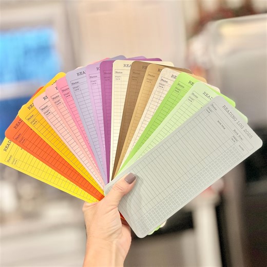 2026 Reading Log Bookmarks Set of 3, Personalized Book Lover Card Stock Gift Set - Etsy