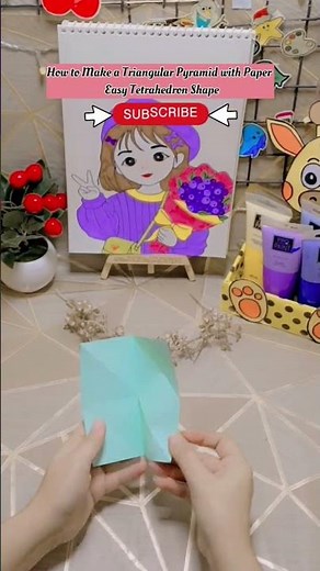 How to Make a Triangular Pyramid with Paper#TriangularPyramid#3DShape#DIYProject#Geometry#Craft