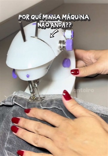 Vem saber qual é o meu segredo 🤫👀 Link da máquina na tela pra vocês!👏🏻 #costura #sewing #coser #minimaquina #costurafacil