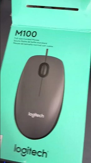 Mouse Com Fio Usb Logitech M100 Com Design Ambidestro Cinza #logitech