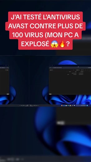 J'ai Testé Avast vs 100 VIRUS #virus #avast #cybersecurite #hackers #fyp