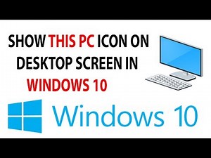 How to show my computer on desktop screen in windows 10/This Pc icon/desktop/screen