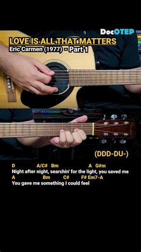 Love Is All That Matters - Eric Carmen (1977) Easy Guitar Chords Tutorial with Lyrics Part 1 SHORTS REELS | Doc OTEP Studio
