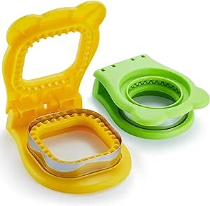 Sandwich Cutter and Sealer for Kids, DIY Decruster Square Round Pocket Sandwiches, Great for Breakfast Sandwich Maker, Lunchbox and Bento Box