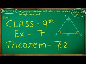 Class - 9th, Mathematics ( Angles ) Exercise 7, Theorem 7.2