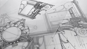 blueprints - drawings of antique architecture - drawings of antique decorative elements of architectural orders