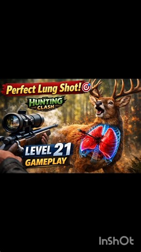 Perfect Lung Shot 🎯 | Hunting Clash Level 21 Pro Gameplay#HuntingClash#PerfectLungShot#HuntingClash